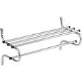 Global Industrial Interion 36W Wall Mount Coat & Towel Rack With Shelf, Chrome 695826